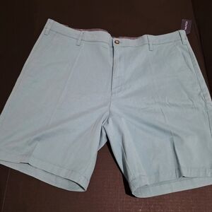 Nautica Men's Aqua Flat Front Shorts